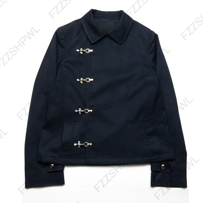 Gothic Harajuku aesthetic unisex jacket Oversized loose casual fashion trendy single-breasted cardigan Y2K aesthetic streetwear