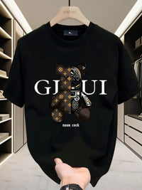 2026 New Men's Summer Versatile Trendy Loose Fit 100% Pure Cotton Printed Casual Comfortable Versatile T-Shirt - thumbnail 6