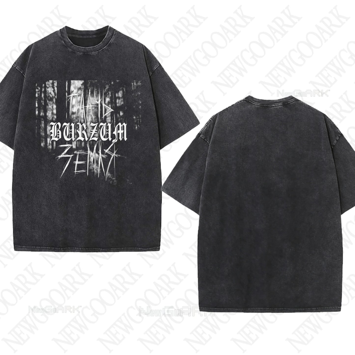 Metal washed T-Shirts Burzum Heavy Graphic Gifts Mens Women T Shirts Vintage Streetwear Tees Short Sleeve