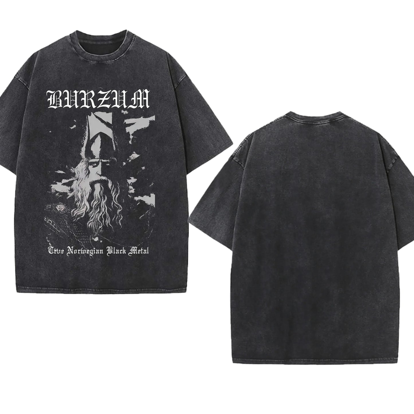 Metal washed T-Shirts Burzum Heavy Graphic Gifts Mens Women T Shirts Vintage Streetwear Tees Short Sleeve