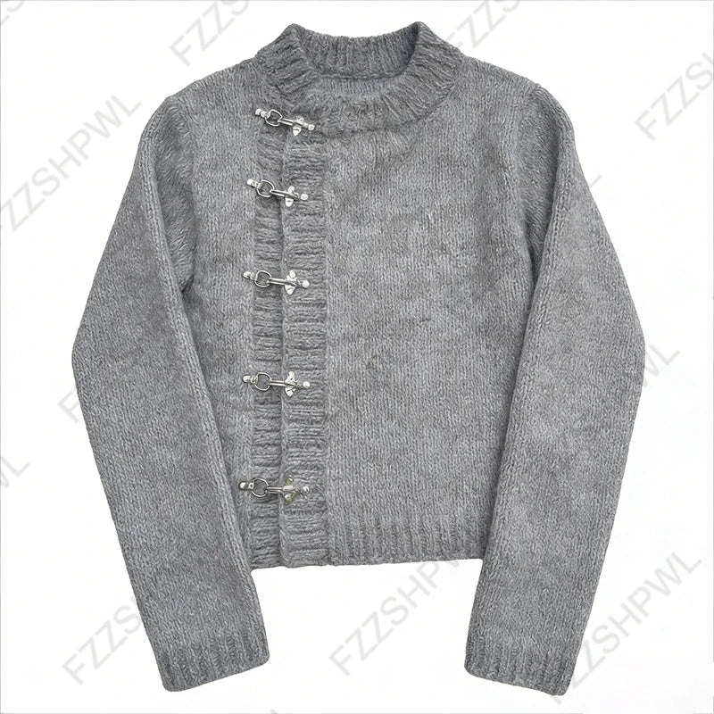 Gothic Harajuku aesthetic unisex jacket Oversized loose casual fashion trendy single-breasted cardigan Y2K aesthetic streetwear