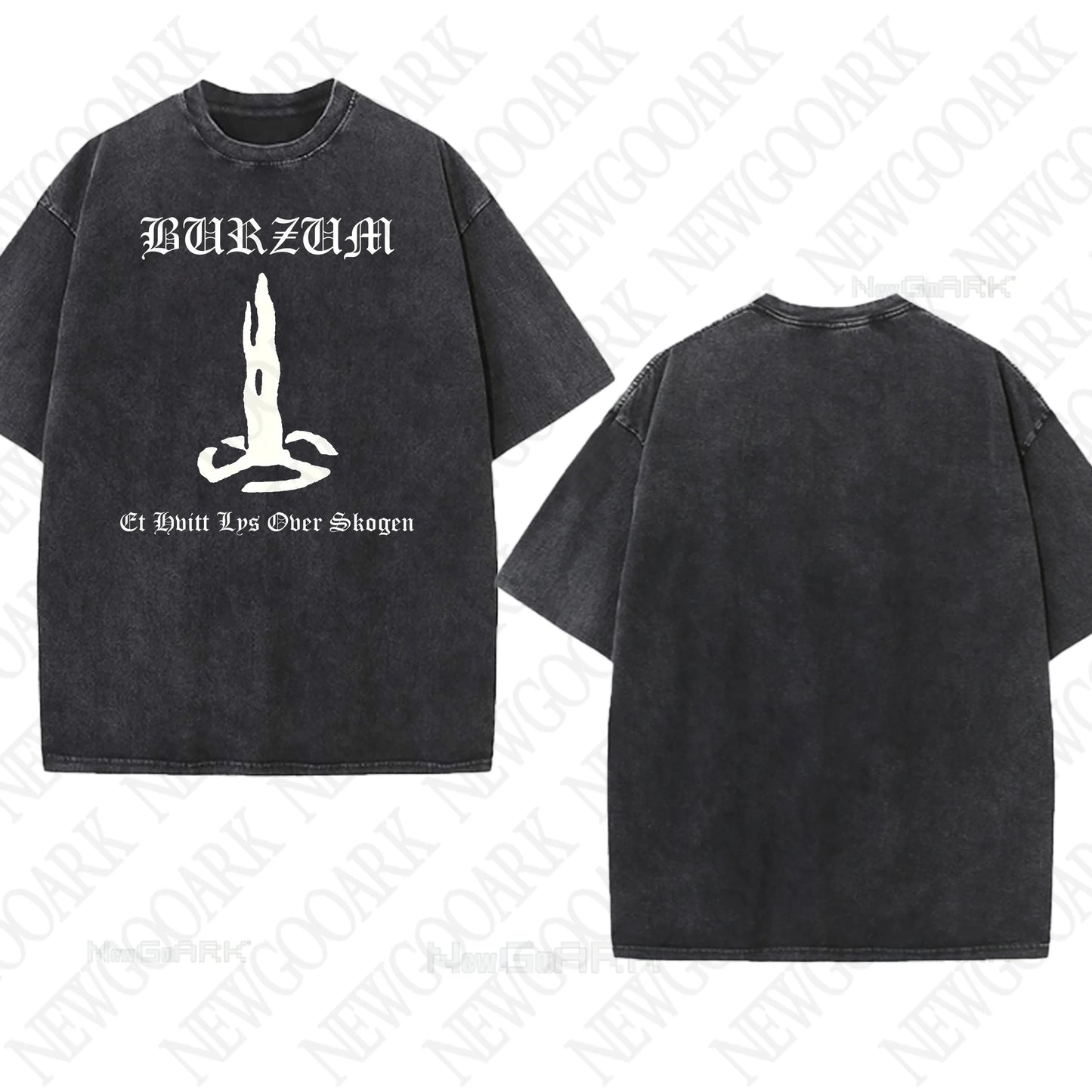 Metal washed T-Shirts Burzum Heavy Graphic Gifts Mens Women T Shirts Vintage Streetwear Tees Short Sleeve
