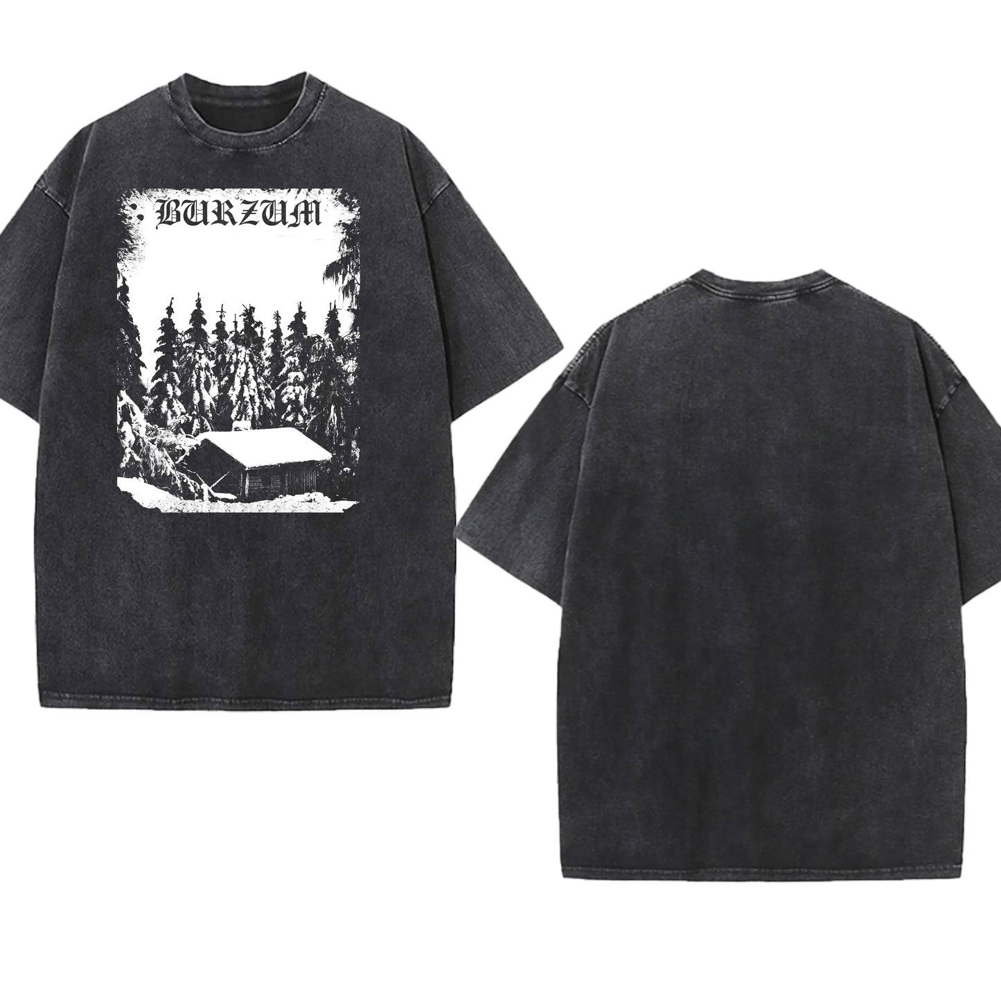 Metal washed T-Shirts Burzum Heavy Graphic Gifts Mens Women T Shirts Vintage Streetwear Tees Short Sleeve