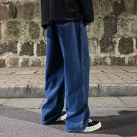 2025 New Streetwear Loose Jeans Men Korean Style Fashion Loose Straight Wide Leg Pants Men's Brand Clothing Black Light Blue - thumbnail 19