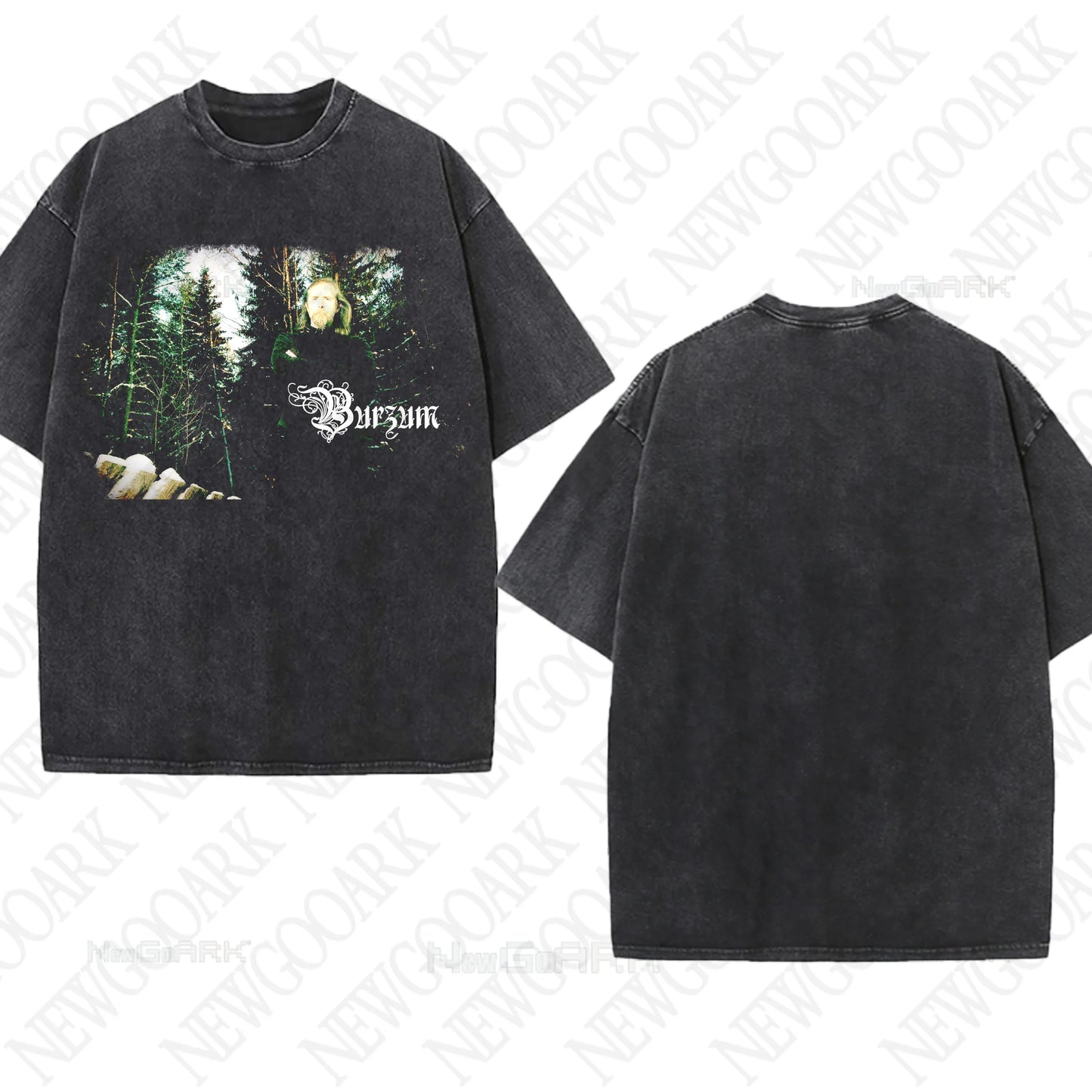 Metal washed T-Shirts Burzum Heavy Graphic Gifts Mens Women T Shirts Vintage Streetwear Tees Short Sleeve
