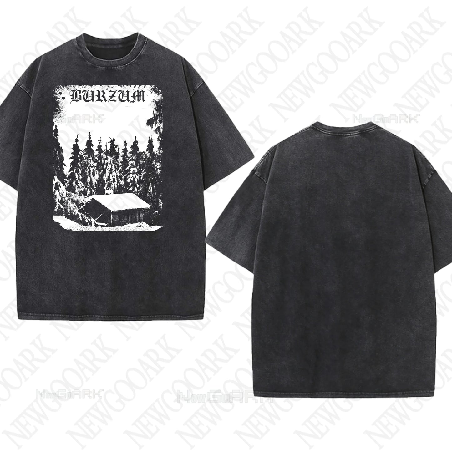Metal washed T-Shirts Burzum Heavy Graphic Gifts Mens Women T Shirts Vintage Streetwear Tees Short Sleeve