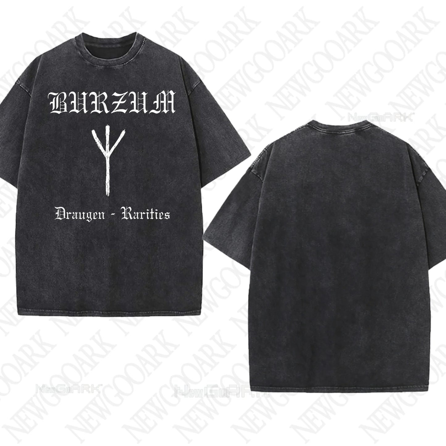 Metal washed T-Shirts Burzum Heavy Graphic Gifts Mens Women T Shirts Vintage Streetwear Tees Short Sleeve