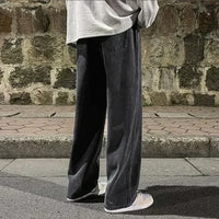 2025 New Streetwear Loose Jeans Men Korean Style Fashion Loose Straight Wide Leg Pants Men's Brand Clothing Black Light Blue - thumbnail 8