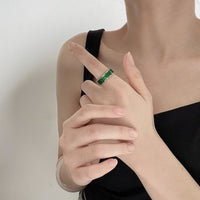 Adjustable Green Ring with High-Grade Light Luxury Design - thumbnail 2